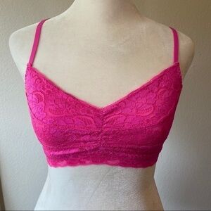 Xhilaration Hot Pink Lace Bralette